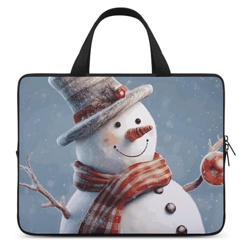 Housse ordinateur portable 10" anti rayure pochette Noël bonhomme