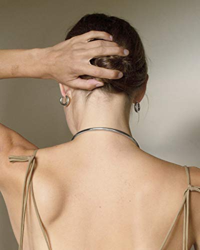 Chunky Hoop Earrings Thick Hoops for Women | Classic Thick Shiny Polished Round-Tube Chunky Hoop Earrings with 925 Sterling Silver Post for Women Girls Gift3