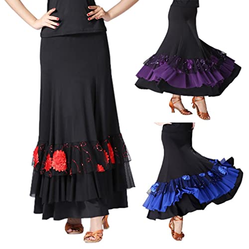 Vaveren Vestido de Dança de Salão Deslumbrante, Longo e Colorido
