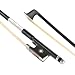 LIEKE Carbon Fiber Violin Bow 1/8 size LightWeight Bow for Kids (1/8 size, Black)