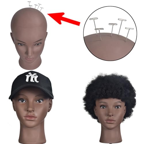Schaufensterpuppe Kopf Glatze Afro Weibliche Kosmetologie Manikin Kopf für Perücken Machen Perücke Display Hut Display Brille Display Friseur Ausbildung Kopf Puppe Kopf mit Klemme