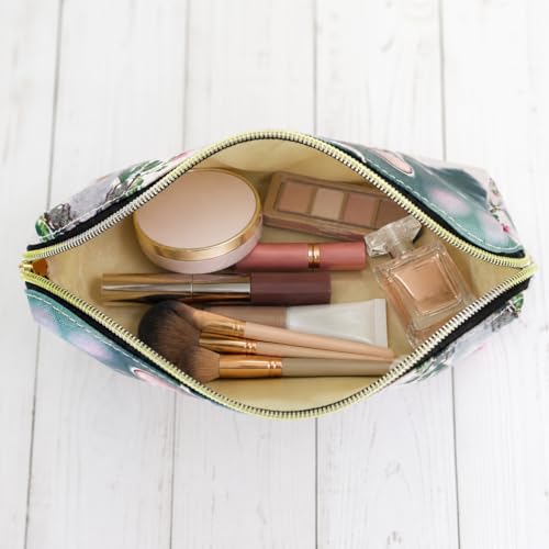Image of NFI essentials Set of 3 Printed Cosmetic Pouch for Women, Stylish Pouches for Makeup Accessories Travel Pouch,Makeup Pouch,Vanity Case,Jewellery Pouch,Toiletry Make up Bag