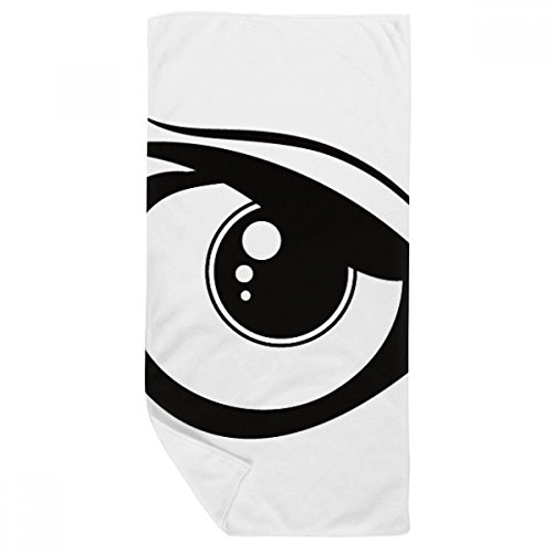 Serviette de bain yeux noir multicolor DIYthinker 35x70cm douce