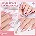 Beetles Nude Gel Nail Polish Set - 6 Colors Nude Pink Brown Neutral Jelly Gel Polish Kit Sheer Translucent Effect Soak Off UV Nail Art Design Drunken Rose Collection Manicure Gift for Women