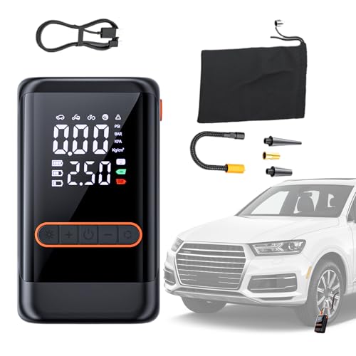 Compresseur à air portable compact avec manomètre pour pneu de voiture et moto