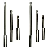 Lily's Gift Quick Change Magnetic Screwdriver Extension Bit Holder 1/4 Hex Set 6pcs