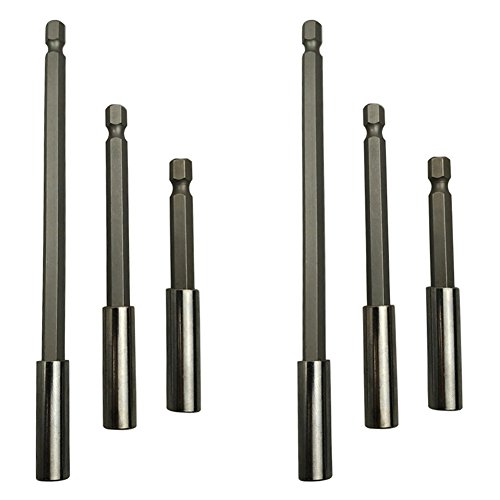 Lily's Gift Quick Change Magnetic Screwdriver Extension Bit Holder 1/4 Hex Set 6pcs