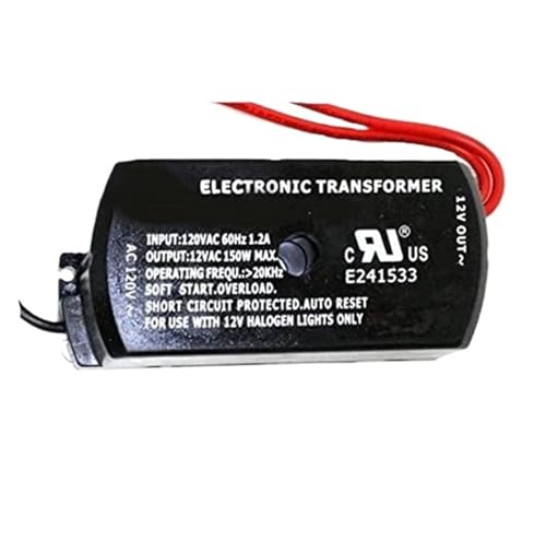 Transformateur halogène 150W variable avec sécurité courts-circuits