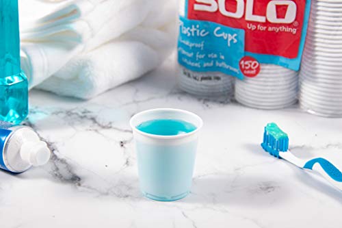 SOLO Cup Plastic Bath Refill Cups, White, 3 Ounce, 600 Count, 150 Count (Pack of 4)