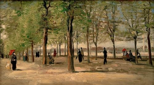 Tableau Van Gogh Promenade au jardin du Luxembourg toile 60x90cm