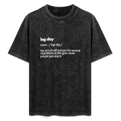 Leg Day Definition Gym Pump Cover Gym Workout Men's T-Shirt Graphic Unisex Black Top Shirt S