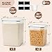 ComSaf Flour Sugar Storage Containers Set of 3 (5.2L/175oz) (2.5L/84oz*2), Large Airtight Food Storage Containers with Lids, Plastic Canisters Sets for Kitchen, Pantry Organizers for Rice and Baking