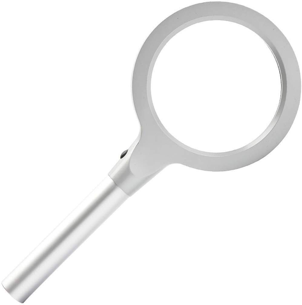 Lupa de Mano, Lupa de Lectura Pantalla portátil con 12 Luces LED, Zoom 3X y 10x, Lente 110 mm