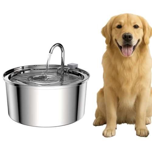 Dr. Pfoten AquaFlowm-Der AntibakterielleTrinkbrunnen Hund mit Filtration, Immer Frisches Wasser Hundewasserschale für alle HundegroBen