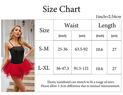 Bridesmay Adult Tutu Skirt For Women And Teens Classic Elastic 5 Layer Ballet Dance Tulle Skirt Cosplay Party Rose L-Xl thumb #6