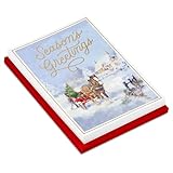 Hallmark Boxed Christmas Cards, Season's Greetings (16 Cards and 16 Envelopes) Horse and Sleigh