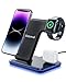 Intoval Wireless Charger, 3 in 1 Wireless Charging Stand for Apple Watch Series 5 4 3 2 1/Airpods (Pro),Qi Fast Wireless Charging Station for iPhone 11/11 Pro/11 Pro Max/XS Max/XS XR and Qi Phones.