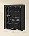SONGMICS Portable Closet, 51.2 Inch Large Capacity Wardrobe Closet Organizer with Fabric Cover, Hanging Rods and Shelves, 51.2 x 17.7 x 66.1 Inches, for Bedroom, Living Room, Ink Black URYG096B01