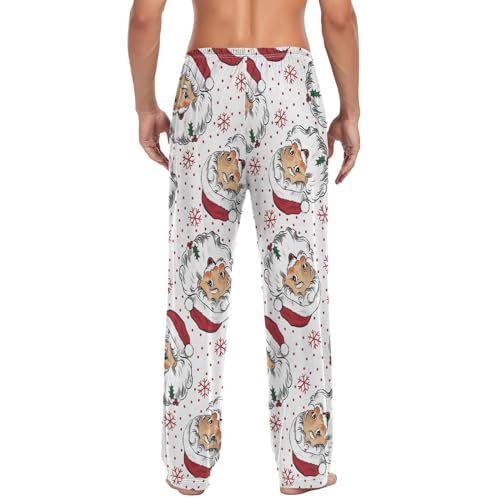 Aslsiy Mens Pajama Pants Soft Pajama Bottoms Stripes Lounge PJS Sleep Pants4