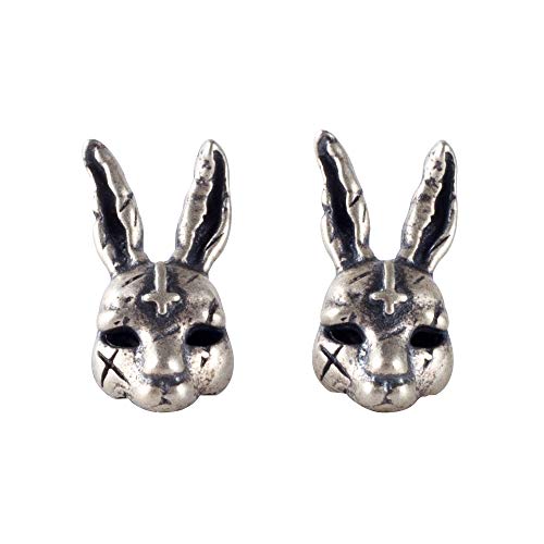 Carol&Allen 925 Sterling Silver Stud Earrings Punk Retro Novelty (Rabbit) #TOP21