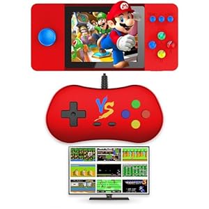 Heiko Retro Handheld Game Console, 500 FC Games, 3.5″ Screen, 1200mAh Battery Portable Video Game Console, Protective EVA Case, Support Two Players & TV Connection, Gifts for Your Boys Girls(Red)