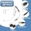 sourcing map Ear Hook Headset Microphone, Double Over Ear Set Hanging Omnidirectional Wired Audio Condenser Microphone Headset with Mini XLR 4 Pin TA4F Plug 3.9ft Cable, Black #2