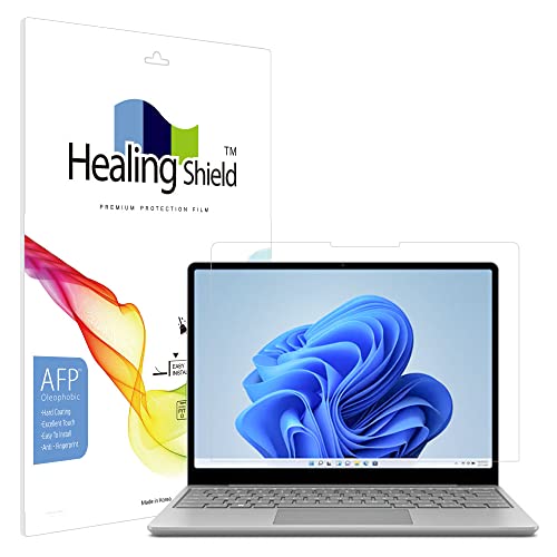Healingshield XLV[tیtB Screen Protector Oleophobic AFP Clear Film Compatible with Microsoft Surface Laptop Go 2
