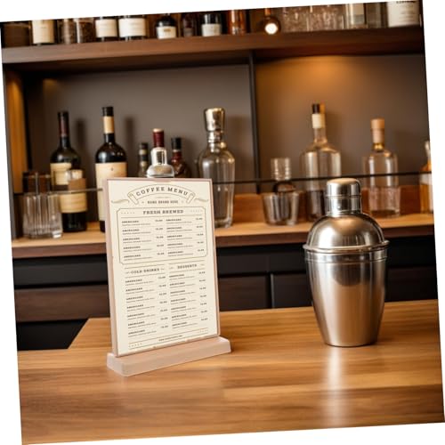 Porte-menu double face transparent en plastique rigide SECFOU