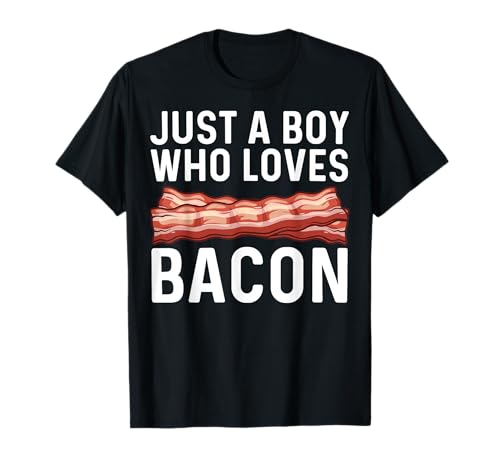 Funny Bacon Gift For Bacon Lovers Boys Kids Meat Foodie Pun T-Shirt