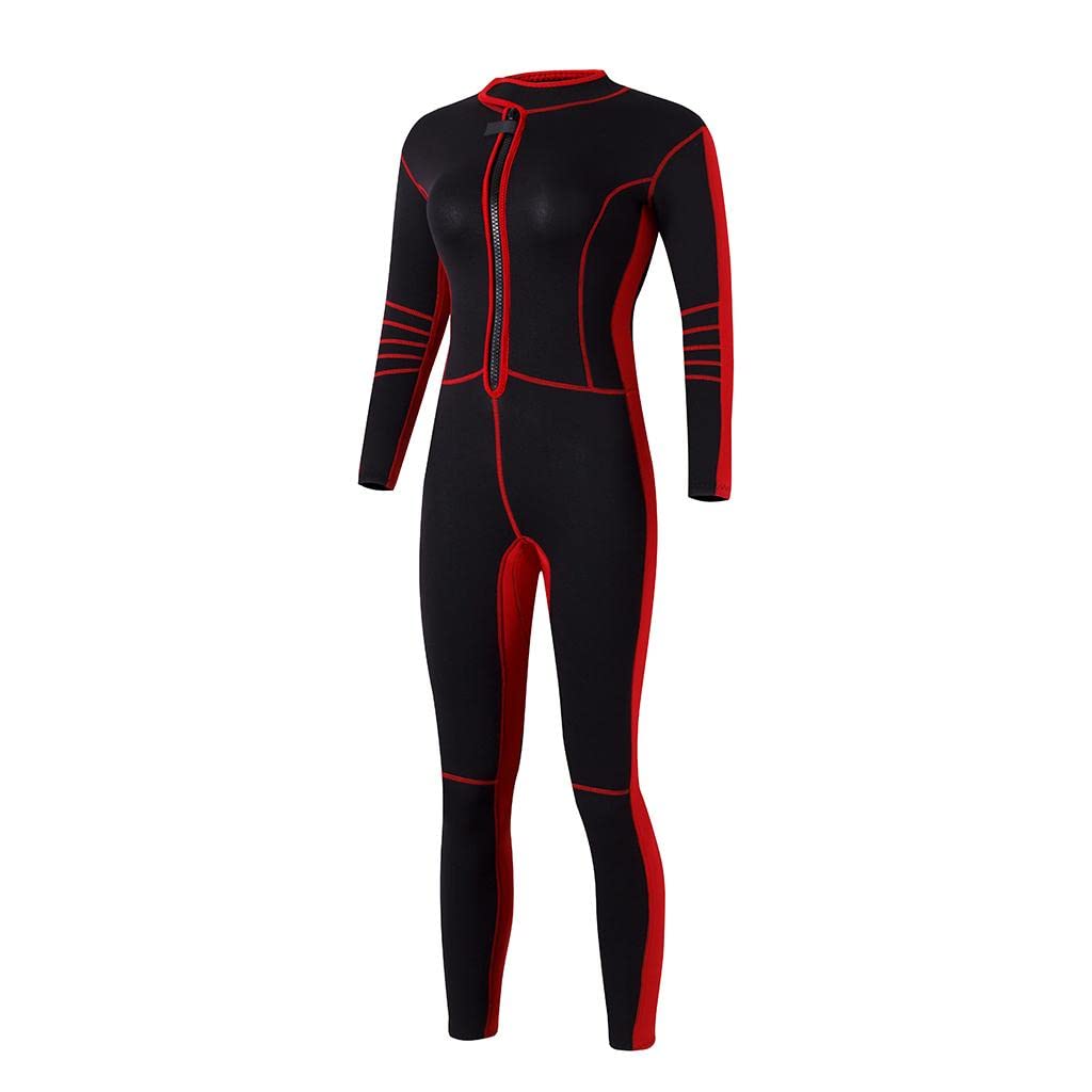 ujeavette UJEAVETTE® 3Mm Neoprene Women Wetsuit Jacket Black & Red for Scuba Diving Swimming S-picture-36