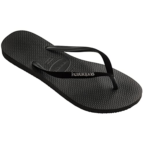 Chinelo Slim Velvet, Havaianas, Feminino, Preto/Cinza Dark Metálico, 37/38