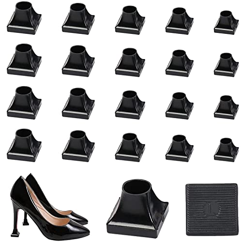 10 pares de protectores de tacón alto, 5 tamaños, tapones de talón para reparación de talón, cubiertas para caminar sobre césped y carretera desigual, perfectas para bodas y eventos al aire libre