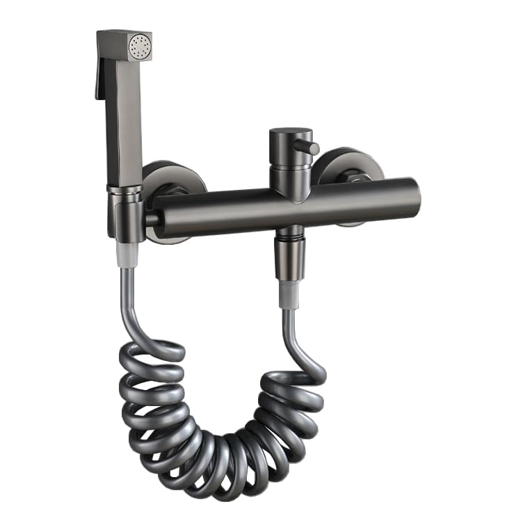 Doccino Per Bidet Per Wc Doccetta Per Bidet Universale Doccetta Bidet Per Wc Maniglia Singola Tubo In Gomma Grigio Pistola 15 Cm