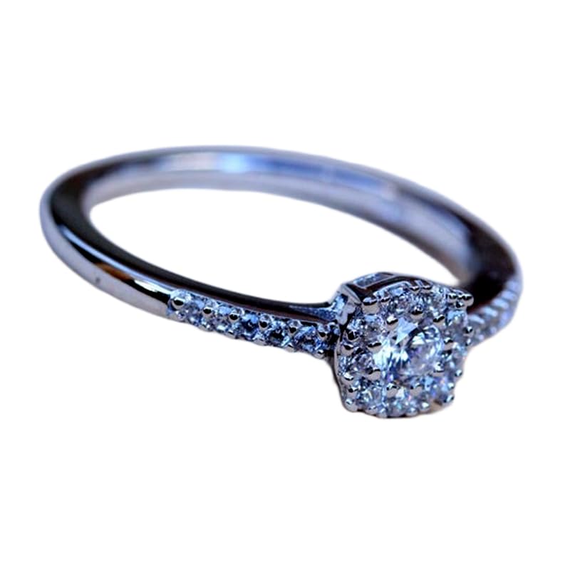 Bague moissanite en argent 925 le cadeau d'anniversaire mémorable LK_DHR_0681