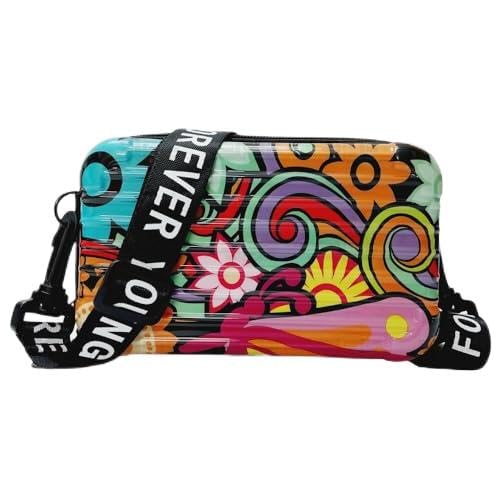 Image of Sling Box Bag with Detachable Shoulder Strap | Suitcase Style Hard Case Cross Body Sling Bag for Girls, Women,BOYS