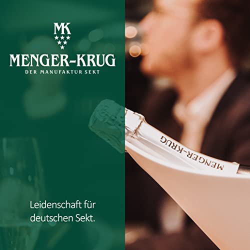 MENGER KRUG Riesling Sekt Brut (1 x 0,75 l) - Edler Manufaktur-Sekt aus Deutschland, Herstellung durch Traditionelle Flaschengärung, auf Champagner Niveau, Ausgewogen, feingliedrig und frisch
