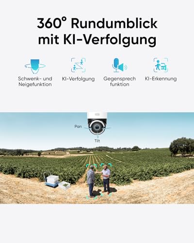 eufy 4G LTE Überwachungskamera mit WLAN, 4K UHD Schwenk-Neige-Funktion, Kabellos, Solarbetrieben mit Solarpanel, KI-basierte Personen-/Fahrzeugverfolgung, inklusive SIM-Karte