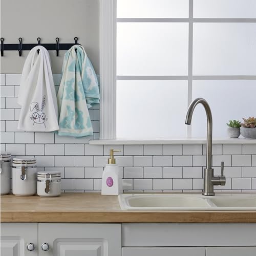Image of SKL Home Easter Bunny Jacquard 100% Cotton 2pc Hand Towel Set, Reversible & Decorative for Bath /Kitchen /Bar & Gift, Aqua