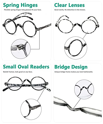 Image of Eyekepper Reading Glasses for Men, Large Round Readers Women Oval | Mens Womens Cheaters, Reader Eyeglasses, All-Day Comfort Spring Hinges, Scratch Resistant for Work /Crafts