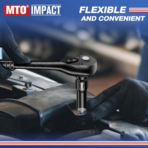 Image of MTO 1 /2 inch Drive 9mm Deep Impact Socket, 6-Point Metric Socket for Automotive Maintaince, CR-V Steel Meets ANSI Standards