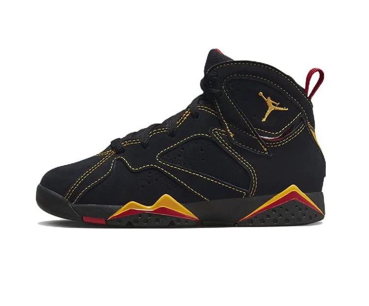 Little Kid's Jordan 7 Retro Citrus Black/Citrus-Varsity Red (DJ2778 081) - 2