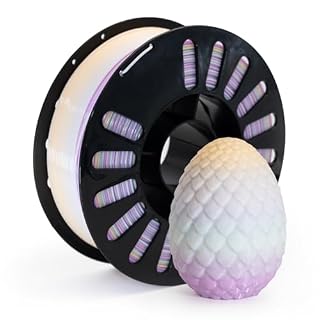 高速 PETG 3Dプリンターフィラメント 寸法精度+/-0.05mm、1.75mm径 3Dプリンター用 正味量1KG (2.2LBS) スプール造形材料 虹色 個別真空包装