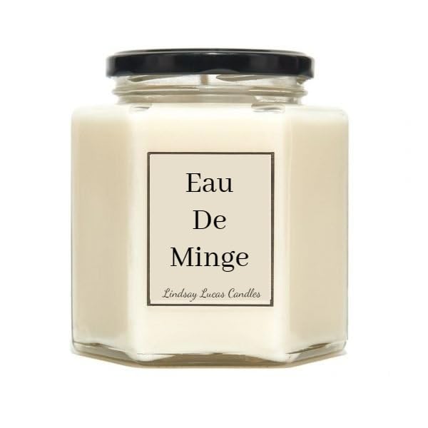 Funny Scented Candle Gift - Eau De Minge - Strong Scented and Made With Soy Wax (Honey, Medium)