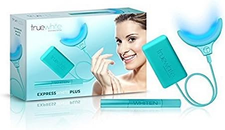 Express White Plus by truewhite- Advanced Teeth Whitening Gel System Contains 1 Whitening Gel Pen +Detachable LED Light Mouthpiece 1 Device Controller -Easy to use kit & Instruction (Green)