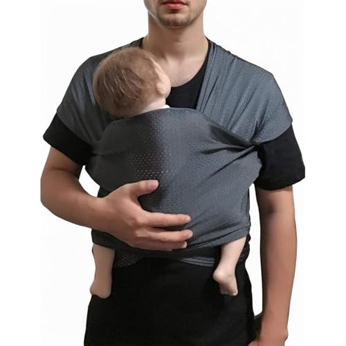 Vlokup Mesh Baby Wrap Carrier, Lightweight, Quick Dry, Gray