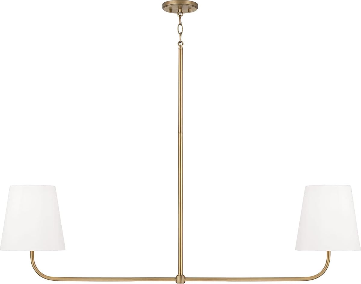 Capital Lighting 849421AD Brody Transitional White Fabric Island Lights for