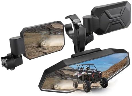 KEMIMOTO UTV Rear View Center Mirror For 1.6" -2" Polaris RZR S