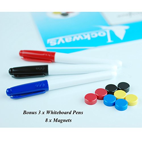 Lockways White Board 48 x 36 Inch | Magnetic Dry Erase Board, Silver Aluminium Frame - Image 4