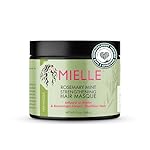 Mielle Organics Rosemary Mint Strengthening Hair Masque, Essential Oil & Biotin Deep Treatment, Miracle Repair for Dry, Damaged, & Frizzy Hair, 12 Ounces