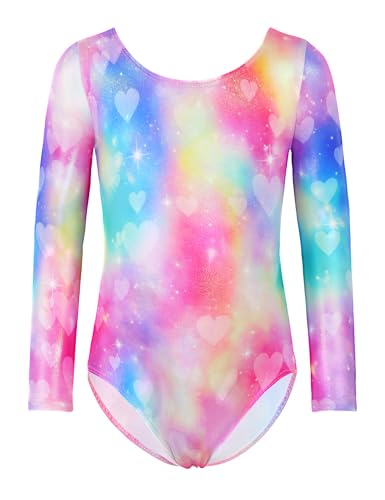 Nokecina Gymnastics Leotards for Girls Long Sleeve Size 8-9